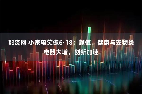 配资网 小家电笑傲6·18：颜值、健康与宠物类电器大增，创新加速